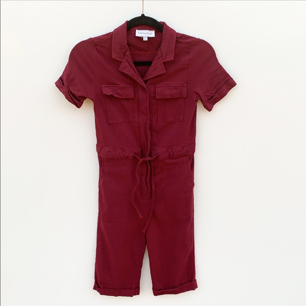 Piper & Scoot Lesley Bermuda Jumpsuit Drawstring - image 2